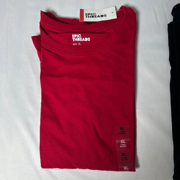 Lot of 2 Boys Epic Threads XL Red & Black Long Sleeve T-Shirts New With‎ Tags - Picture 2 of 10